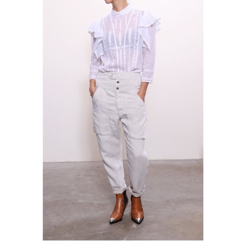 Isabel Marant Etoile // Lago Trousers Ecru NWOT๐ - Picture 8 of 16